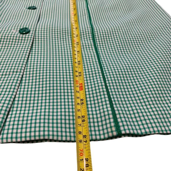 Bonne Petite Vintage Plaid Skirt Green Button Front Women’s Size 16 P - Picture 10 of 11